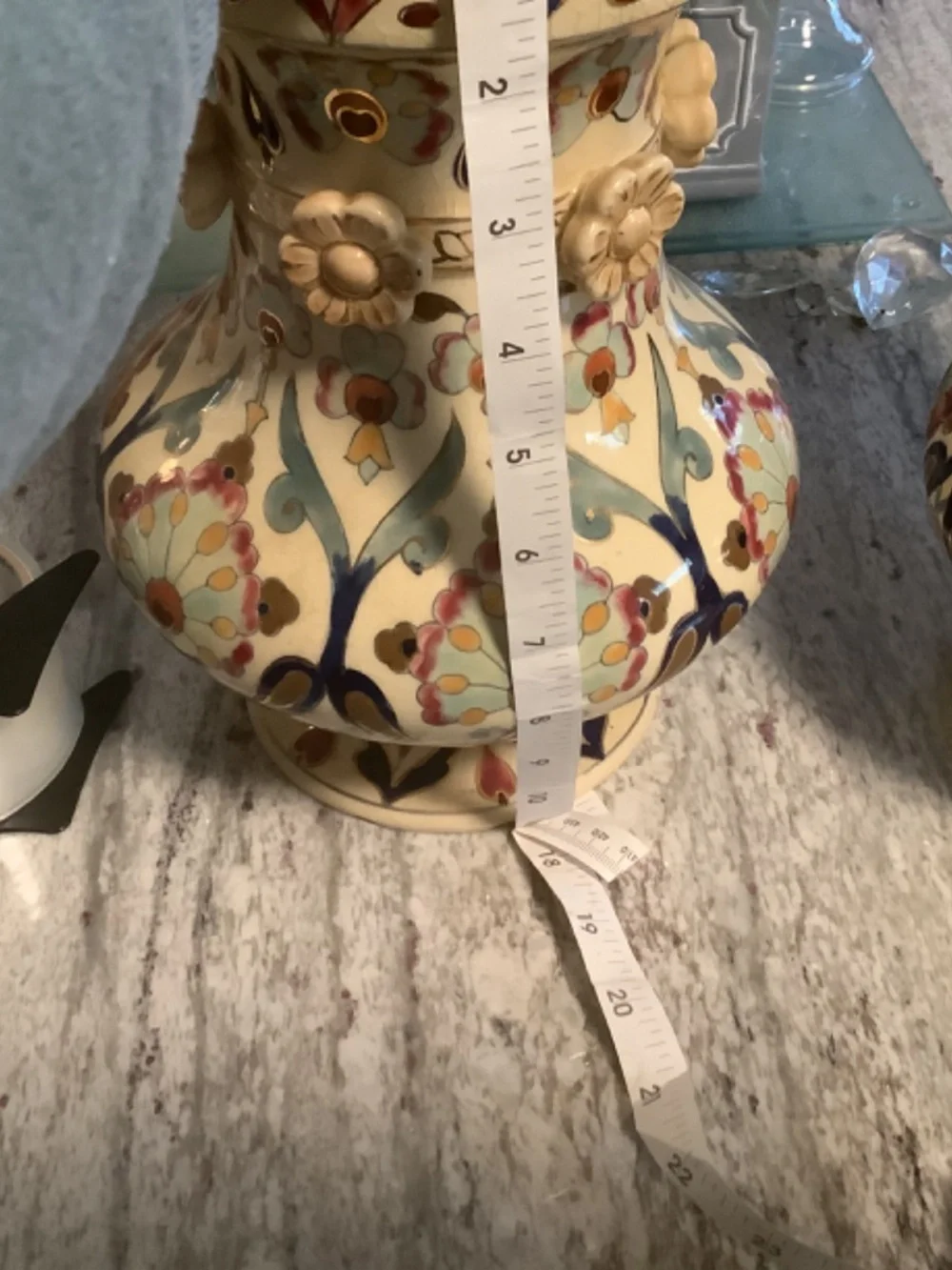Pair of Talavera-style earthenware vases